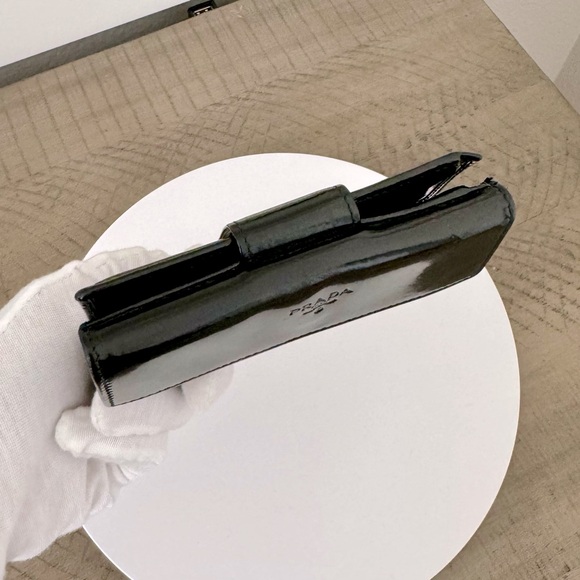 Prada Black Patent Compact Wallet - Picture 8 of 10